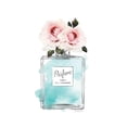 thumbnail image 3 of Greenwood, Amanda 12x14 Black Modern Framed Museum Art Print Titled - Parfume Teal with Rose, 3 of 5