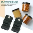 thumbnail image 2 of 2PCS Canning Jar Opener with Magnets,Mason Jar Opener For Canning Lids,for Regular and Wide Mouth Lids,Powerful Magnet for Easy Refrigerator Storage,Releases Vacuum Seal(Black*2), 2 of 7