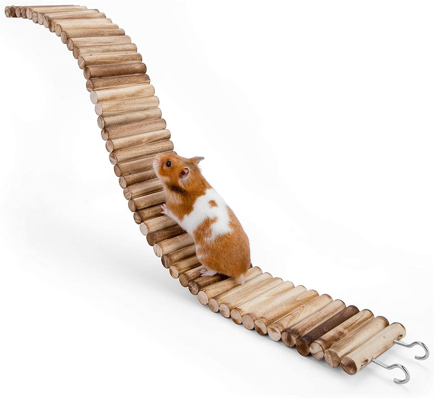 Wooden Rabbit Hamster Seesaw Gerbil Mouse Exercise Playing Climbing Toys L 