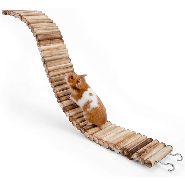 Juguete de puente colgante para hámster: escalera de escalada larga para hámster sirio enano, ratones, ratones, jerbos y otros animales pequeños Ormromra JQWJ017-3