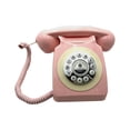 thumbnail image 4 of Teléfono antiguo con grabadora Perfecl Rosa con audiolibro de visitas, 4 of 8