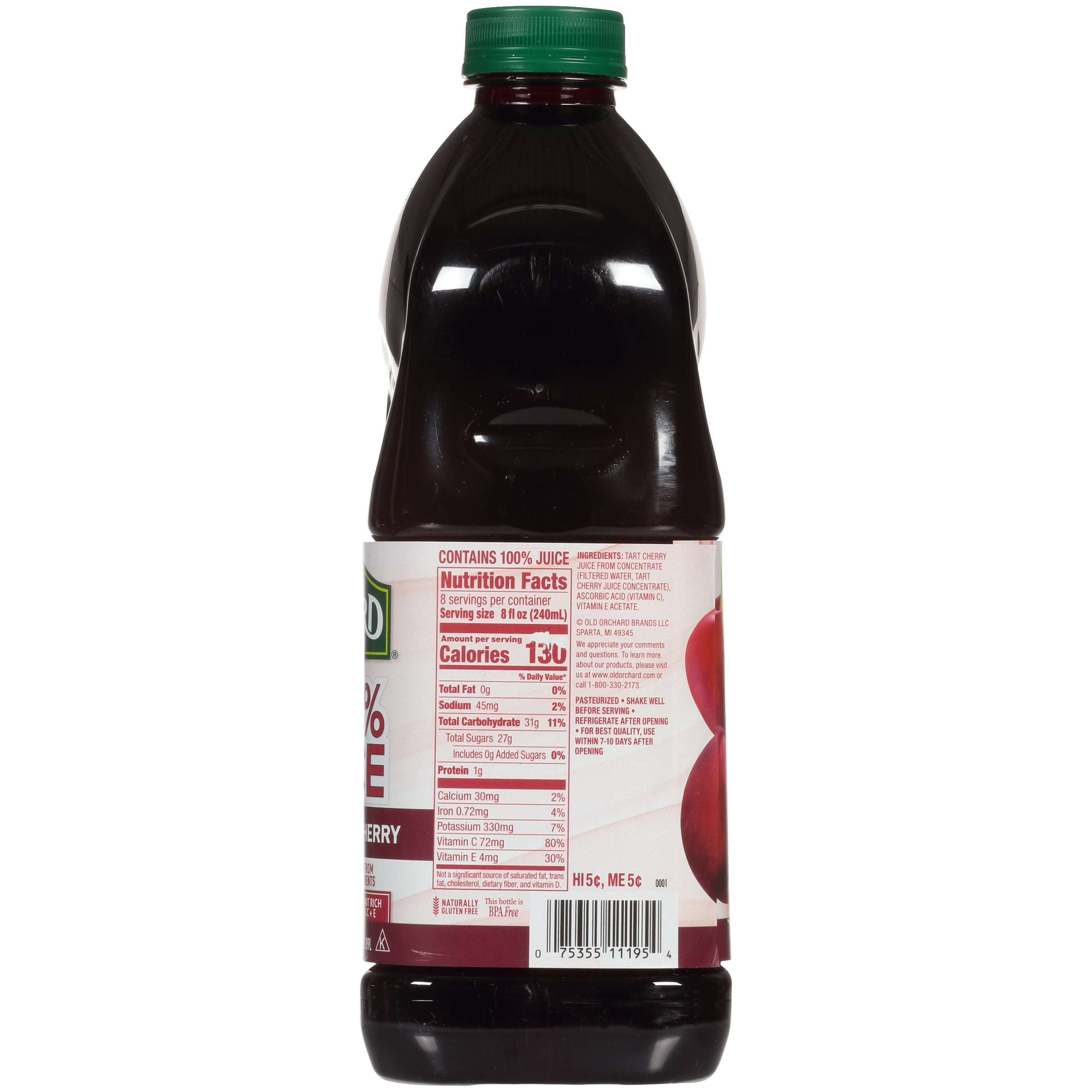 Old Orchard 100% Juice, Tart Cherry, 64 Fl Oz