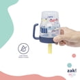 thumbnail image 4 of Zak Designs Capri Toddler Tumbler For Travel or At Home, 10oz 2-Pack Durable Plastic Sippy Cups With Handle and Leak-Proof Design are Perfect For Kids (Mainstreet and Lapis), 4 of 7