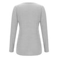 thumbnail image 3 of Diufon Womens Plus Size Sweaters V Neck Button Long Sleeve Blouses Solid Color Pullover Tops, 3 of 6