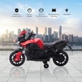 thumbnail image 5 of Aosom 6V Electric Motorcycle for Kids, Dirt Bike, Battery-Powered Ride-On Toy Off-Road Street Bike with Pedal, Headlights, and Training Wheels, Red, 5 of 9