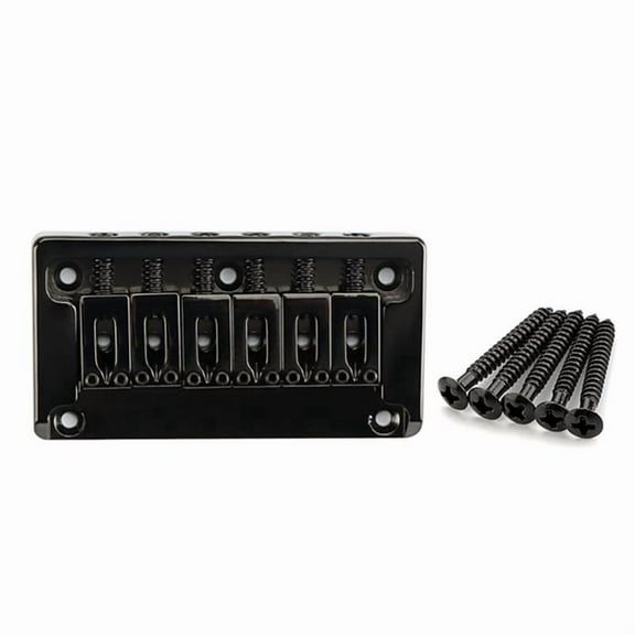1 x 6 String Fixed Saddles-Black