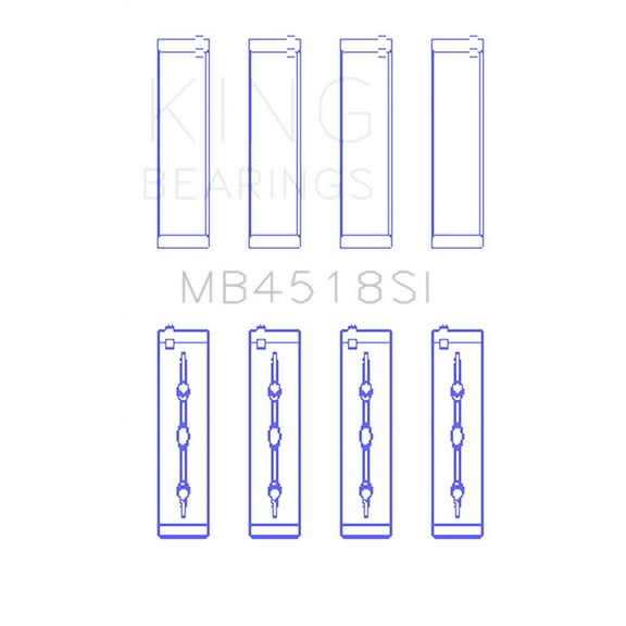 King Bearings MB4518SI Crankshaft Main Bearings CHRYSLER PENTASTAR 3.6L V6 # of pairs in s