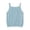Blue, variant on Lightweight Cool Summer Girls Bow Hollow Out Knit Cami Solid Color Thin Sleeveless Camisole for Kids Ages 0-8, Airy Comfort Top for Hot Weather White