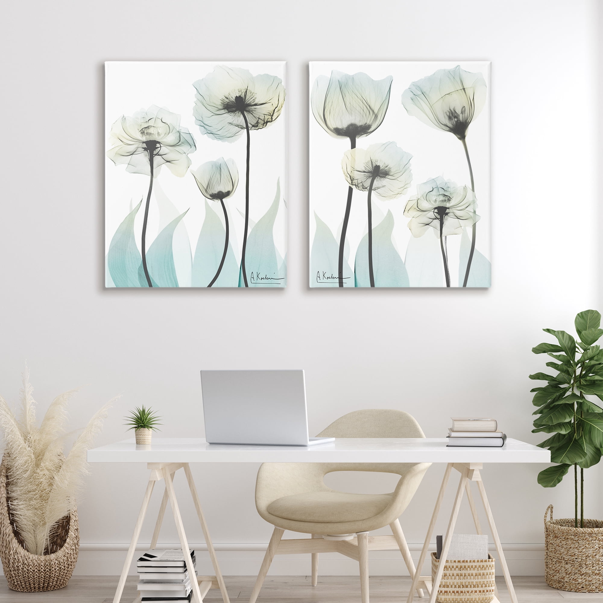Stupell Industries Luxury Of Creation Flowers 2 Piece Canvas Wall Art Set, design by Albert Koetsier
