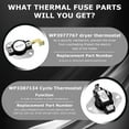 thumbnail image 5 of UPGRADE 279838 Dryer Heating Element for Whirlpool Kenmore Roper Maytag Amana Admiral Dryer Heating Element Part Thermostat Thermal Fuse medx655dw1 500 600 70 80 Series Model 110 Dryer Part, 5 of 8
