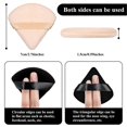 thumbnail image 2 of 12 Pieces Powder Puff Face Triangle Makeup Puff for Loose Powder Soft Body Cosmetic Foundation Sponge Mineral Powder Wet Dry Makeup Tool (Black, Nude, 2 of 4