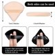 thumbnail image 2 of 12 Pieces Powder Puff Face Triangle Makeup Puff for Loose Powder Soft Body Cosmetic Foundation Sponge Mineral Powder Wet Dry Makeup Tool (Black, Nude, 2 of 4