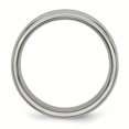 thumbnail image 2 of Titanium Concave 8mm Polished Beveled Edge Band Ring 9.5 Size, 2 of 6