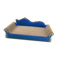 thumbnail image 4 of Rascador para gatos, sofá cama, tablero rascador para gatos, juguete para sofá, papel corrugado, para el hogar Azul real, 4 of 9