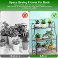 thumbnail image 4 of Moclever 3 Tier Metal Plant Stand, Flower Pot Holder 88lbs Load Utility Storage Organizer for Living Room Garden Patio, Grey, 4 of 9