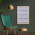 thumbnail image 2 of Tribal Wall Art with Frame, Mexican Pattern with Geometric Forms Vintage Boho Art Design Print, Printed Fabric Poster for Bathroom Living Room, 23" x 35", Mauve White, by Ambesonne, 2 of 2