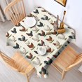 thumbnail image 2 of Rooster and Grass Cream Pattern Square Tablecloth, Waterproof Wipeable Spillproof Washable Table Cover for Home Kitchen Party and Daily Decor 42"x42", 2 of 6