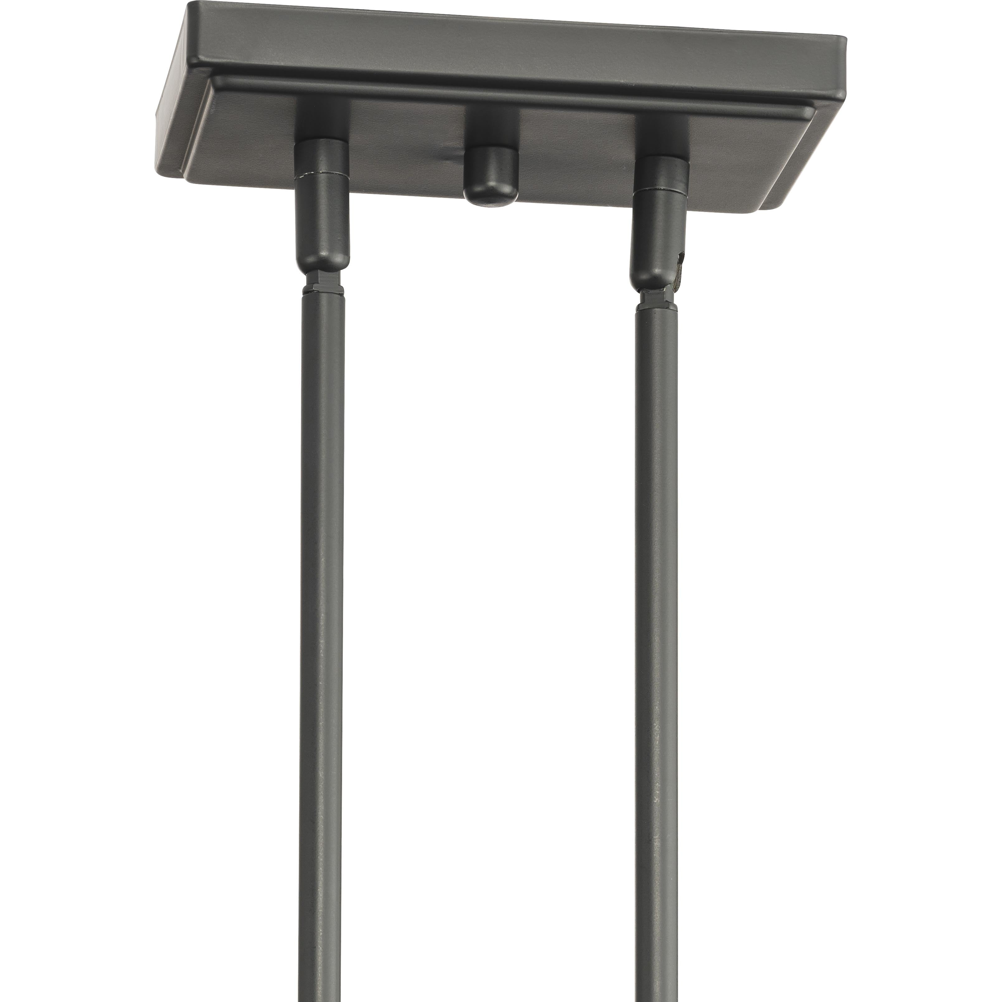 Better Homes & Gardens 34 in 4-Light Linear Chandelier, Matte Black with Clear Glass Shades