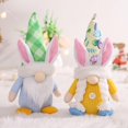 thumbnail image 4 of Gnomo de conejito de Pascua, decoraciones de elfo Tomte escandinavo de felpa, adornos de gnomos de conejo, figuras enanas de Tomte sueco, 4 of 5