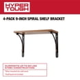 thumbnail image 2 of Hyper Tough 9" X 6.5" Spiral Shelf Bracket - Oil Rubbed Bronze, 4-Pack, 2 of 8