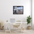thumbnail image 2 of Stupell Industries Coastal Cottage Porch Chair Seaside Boardwalk Scenery Painting Jet Black Floating Framed Canvas Print Wall Art, Design by Tom Mielko, 2 of 6