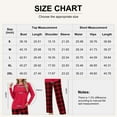 thumbnail image 5 of Qylux Women's Pajama Long Sleeve Adjustable Long Pants Sleepwear Set Soft Two Piece Matching Set with Pockets,Red Grid,XL, 5 of 7
