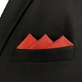 thumbnail image 4 of Pocket Squares for Men Red Silk Solid Color, 4 of 5