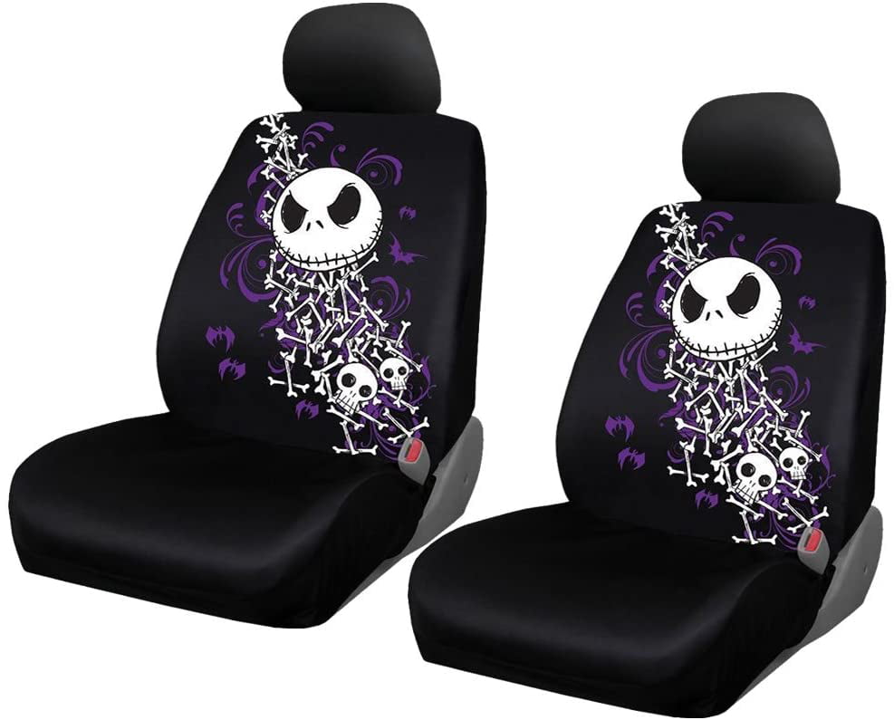 Disney Nightmare Before Universal Fit Seat Covers Sunshade And License Plate Frame Set Com - Disney Seat Covers For Cars