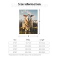 thumbnail image 4 of Throw Blanket for Couch Sofa and Bed, Cute Prairie Sheep Herd Super Soft Plush Throw Blanket, Fuzzy Cuteness Comfy Warm Washable Flannel Blanket & Throws for All Season, 4 of 5