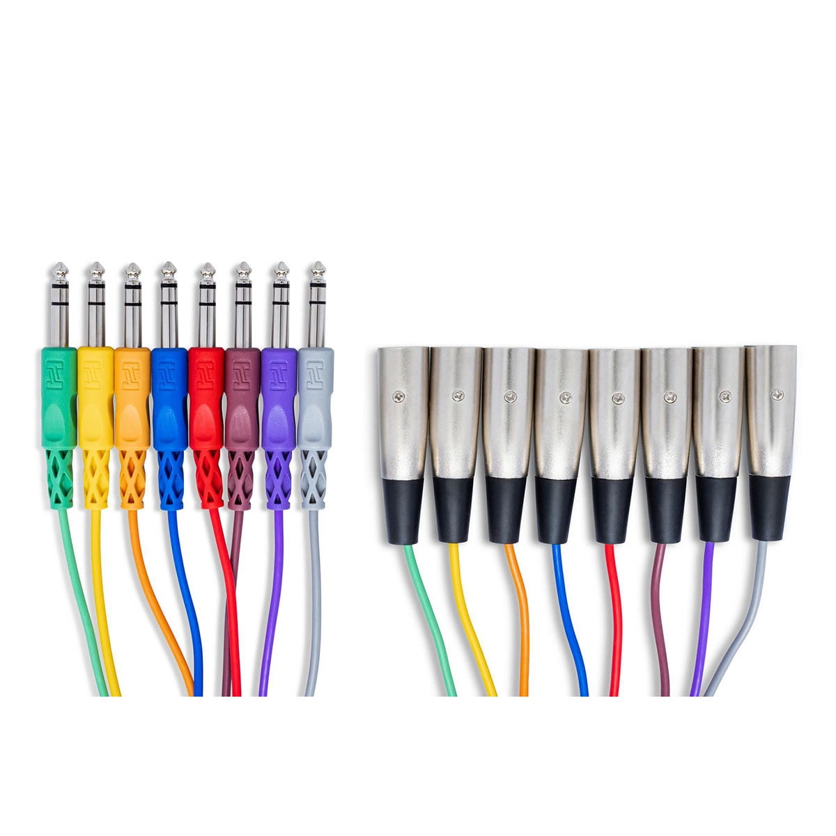 Hosa Technology 8-Channel Male 1/4" TRS to Male 3-Pin XLR Snake Cable, 22.96'/7m