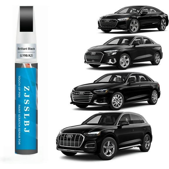 Car Touch Up Paint(Brilliant Black(LY9B/A2)) for Audi, Car Paint Scratch Repair Kit, Quick & Easy Solution to Repair, 2 in 1 Scratch Remover Pen with Color-Matched