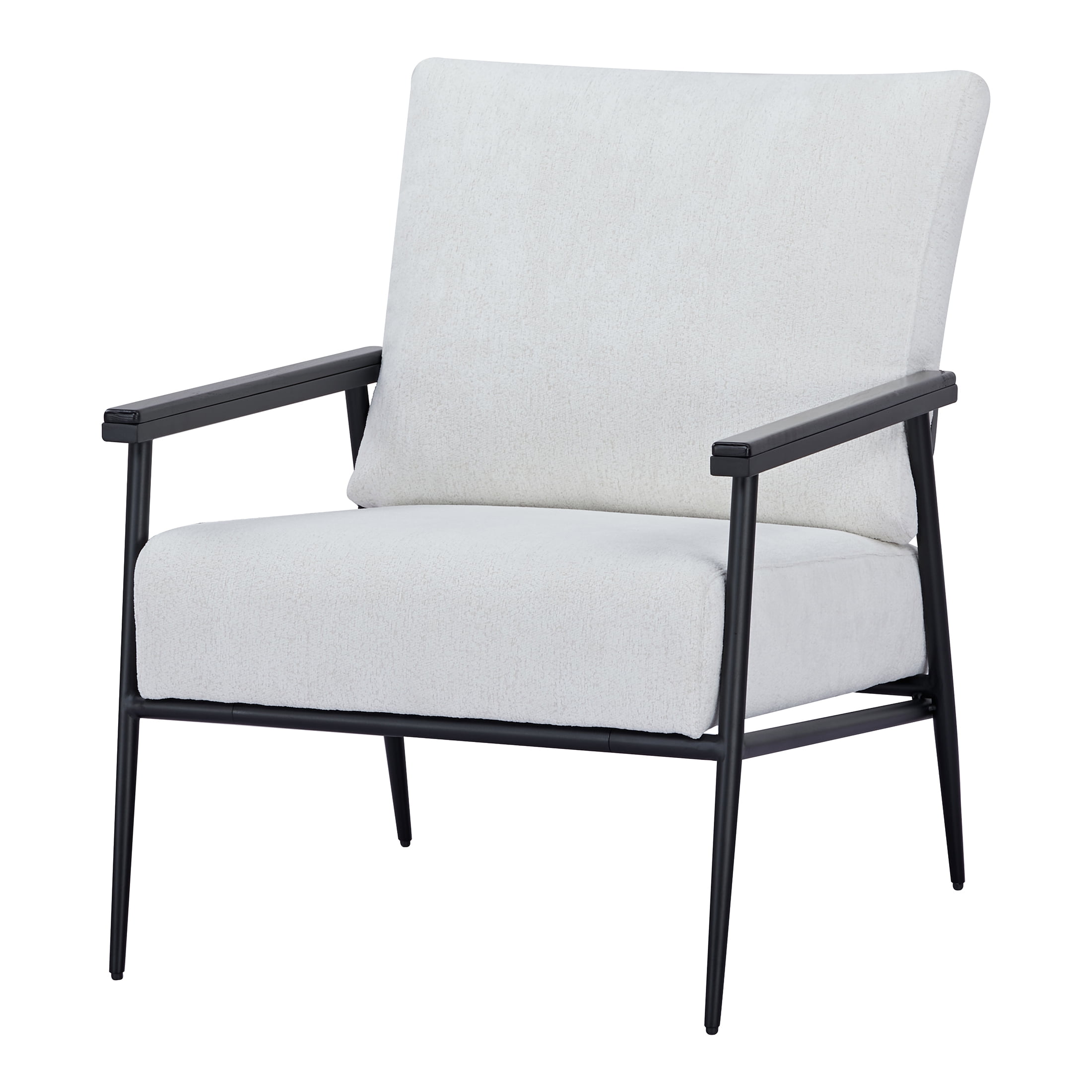 A&D Home Parker Polyester Sherpa Accent Chair, Ivory