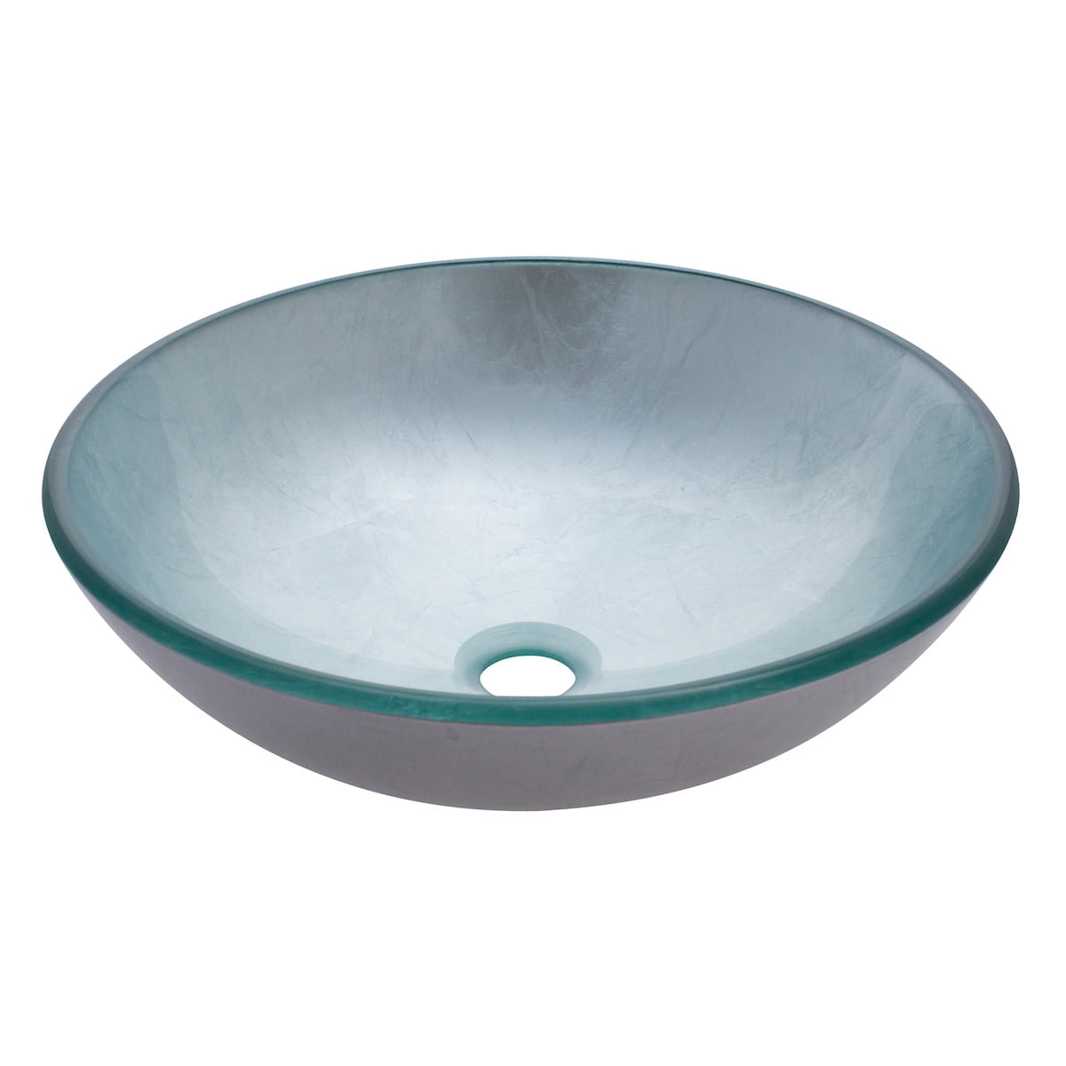 Miseno MNO032NV Painted Foil 16-1/2" Circular Glass Vessel Bathroom Sink - Fluorescent