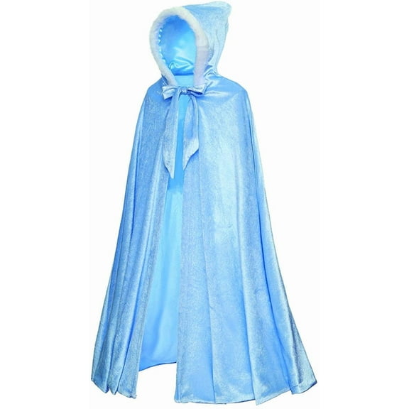 KAWELL Princess Full Length Girls Cloaks Blue Halloween Costume Capes for Child 3-12 Years