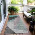 thumbnail image 6 of Addison Rugs Chantille Indoor/Outdoor Transitional Art Deco Teal Washable Runner Rug, 2'3" x 7'6", 6 of 6