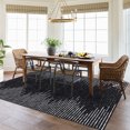 thumbnail image 5 of ZACOO 8' x 10' Farmhouse Machine Washable Rug Modern Office Rug Indoor Non Slip Throw Carpet, Black, 5 of 7