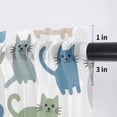 thumbnail image 5 of Cute Cats Animals Valance Curtains for Kitchen/Living Room/Bathroom/Bedroom Window, Rod Pocket Small Topper Half Short Window Curtains Voile Sheer Scarf, Pets Colorful Cartoon Simple 42"x18", 5 of 8