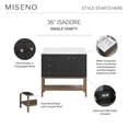 thumbnail image 5 of Miseno Mv-N254-V36 Isadore 36" Free Standing Single Basin Vanity Set - White, 5 of 7