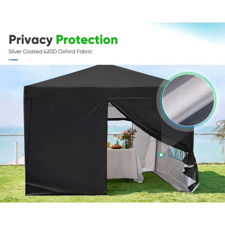 Quictent Privacy 10'x10' Pop-Up Canopy Tent with Zip-Up