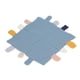 thumbnail image 4 of Mantas de seguridad con etiqueta para bebé, manta de seguridad de algodón transpirable suave y agradable para la piel, alivio de la ansiedad, azul y negro, 4 of 14