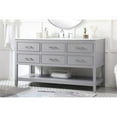 thumbnail image 2 of Elegant Decor Sinclaire 60" Aluminum Alloy & MDF Single Bathroom Vanity in Gray, 2 of 8