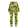 thumbnail image 4 of SCRAWLGOD Camouflage Green Black Pickleball Skirt with Leggings for Women Comfortable Elastic Athletic Tights Non See-Through Sports Skirted Yoga Leggings Fashion Outfits, L, 4 of 7