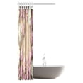 thumbnail image 2 of MYPOP Flower Shower Curtain, Pink and White Flower on Rustic Style Wooden Art Bathroom Shower Curtain Set with Hooks, 36 X 72 Inches, 2 of 2