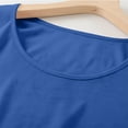 thumbnail image 4 of Sakmal Sleep Dress for Women Comfy Sleepshirt Short Sleeve Blue Nightgowns for Women, 4 of 6