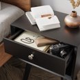 thumbnail image 5 of Algherohein Mid-Century Nightstand with 1 Drawer for Bedroom,Black,Adult, 5 of 10