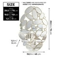 thumbnail image 2 of Accent Collection Silver Decorative Pebble Mirror, 29" Glass Abstract Living Room Home Decor, 2 of 5