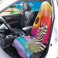 thumbnail image 3 of FUIALDOLG Car Seat Towel Cover, Compatible with Truck Seat Van, Terry Cloth Car Seat Cover for Trucks Cars, Sunflower Cactus Striped, 3 of 7