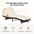 thumbnail image 3 of PAPROOS Outdoor Chaise Lounge Chair Set of 2, Wicker Outdoor Lounger Recliner with 5-Level Adjustment Backrest, Modern Patio Lounge Chair for Poolside, Garden, khaki, 3 of 9