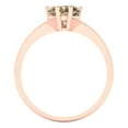 thumbnail image 4 of Solitaire Engagement Ring for Women - 1ct Yellow Moissanite in 18K Rose Gold Promise Ring, 4 of 6