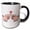 Black/White, variant on 3drose, Cute Adorable Loving Pink Pig Couple Cartoon, 15oz Mug